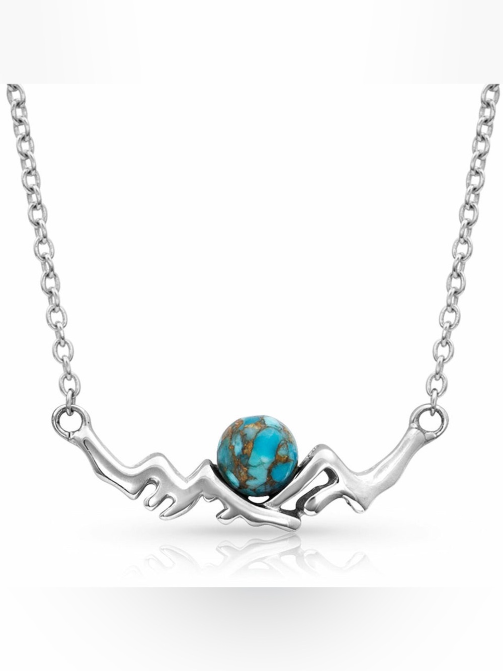 Pursue The Wild Another Mountain Turquoise Necklace Montana Silversmiths NWT